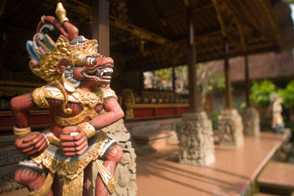 Statue at ubud palace