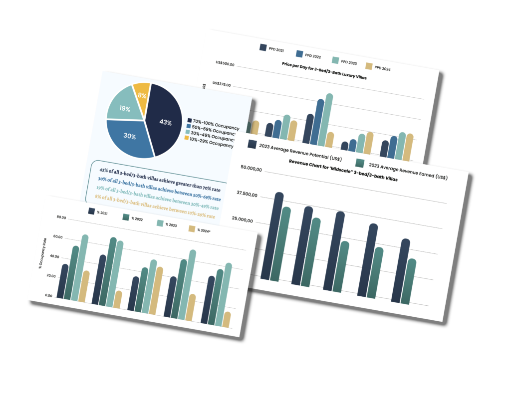 Charts from Bali real estate investors report.